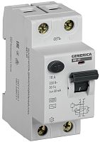 Выключатель дифференциального тока УЗО IEK GENERICA ВД1-63 2п 16А 30мА 4,5,кА тип AC картинка